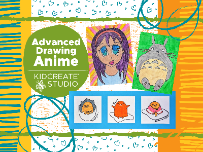 Kidcreate Studio - Johns Creek. Anime Advanced Drawing- Weekly Class (7-12 Years)